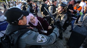 سرکوب تظاهرات فلسطینیان درمحکومیت توهین به پیامبر اکرم(ص)