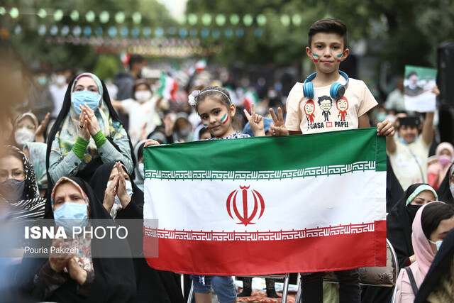 جشن پیروزی ابراهیم رئیسی در انتخابات ریاست جمهوری - همدان