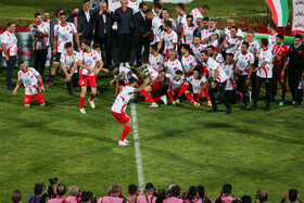 جشن قهرمانی تیم پرسپولیس در سوپرجام فوتبال ایران