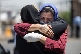 ورود قربانیان و مصدومان سانحه واژگونی اتوبوس، به فرودگاه مهرآباد