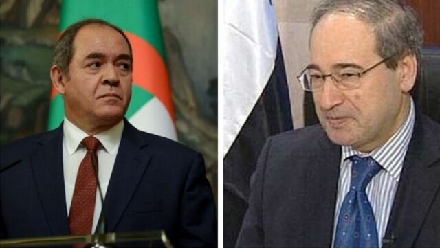 تاکید وزرای خارجه سوریه و الجزایر بر تقویت روابط میان دو کشور