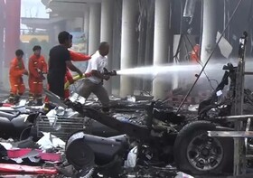 انفجار مهیب در کارخانه تولید فوم در تایلند