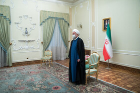 حسن روحانی، رییس جمهور در مراسم تقدیم استوارنامه سفرای جدید چهار کشور به رییسجمهور