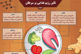 اینفوگرافیک / تأثیر رژیم غذایی بر سرطان