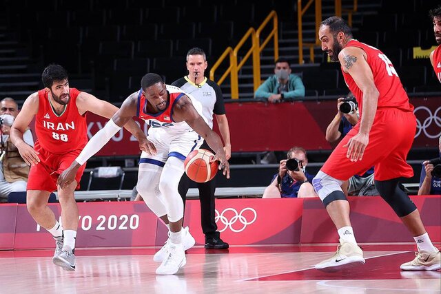 بسکتبال المپیک ۲۰۲۰ توکیو/ نیمه اول: ایران ۳۰ – ۶۰ آمریکا