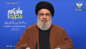 نصرالله: به دنبال جنگ نیستیم اما برای آن آماده‌ایم/ با دست باز به حمله هوایی پاسخ می‌دهیم