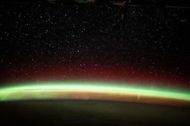 تصاویر خیره کننده شفق قطبی از منظر ایستگاه فضایی بین‌المللی