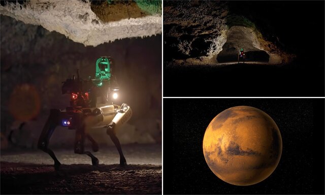 ناسا ربات‌ "اسپات" را برای جستجوی غارهای مریخ آموزش می‌دهد+فیلم