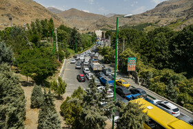 مسدودسازی ورودی جاده چالوس پس از آغاز طرح منع تردد تعطیلات کرونایی