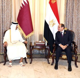 توسعه روابط محور دیدار سیسی و امیر قطر در حاشیه اجلاس بغداد