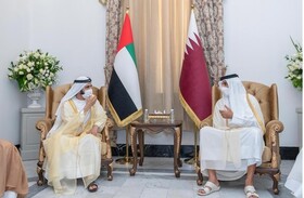نخستین دیدار امیر قطر و حاکم دبی پس از ۴ سال/بن راشد، امیر قطر را "دوست و برادر" خواند