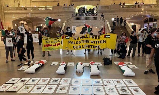 تظاهرات در نیویورک در حمایت از فلسطین