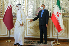 دیدار شیخ محمد بن عبدالرحمن آل ثانی وزیر امور خارجه قطر با حسین امیرعبداللهیان، وزیر امور خارجه ایران
