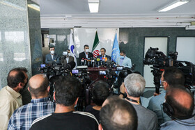 نشست خبری رافائل گروسی،مدیرکل آژانس بین‌المللی انرژی اتمی و محمد اسلامی