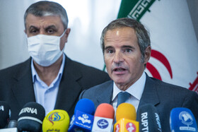 نشست خبری رافائل گروسی،مدیرکل آژانس بین‌المللی انرژی اتمی و محمد اسلامی