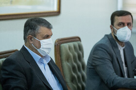 محمد اسلامی، رئیس سازمان انرژی اتمی در دیدار با رافائل گروسی، مدیرکل آژانس بین‌المللی انرژی اتمی