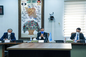 رافائل گروسی، مدیرکل آژانس بین‌المللی انرژی اتمی در دیدار با محمد اسلامی، رئیس سازمان انرژی اتمی