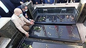 ادای احترام رئیس مجلس به شهدای بهشهر/ گفت وگوی قالیباف با مردم
