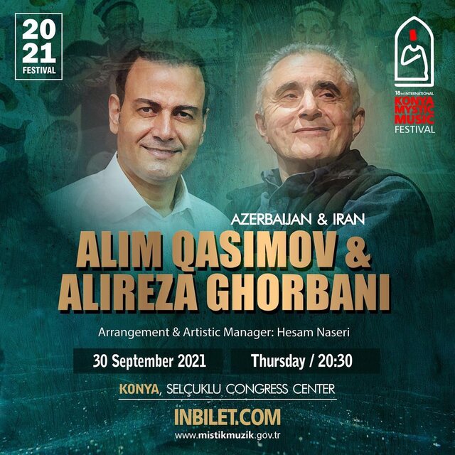 کنسرت علیرضا قربانی و عالیم قاسیم‌اف در سالروز تولد مولانا