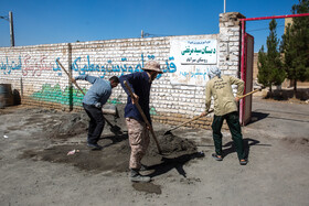 اردوی جهادی دانشجویان در روستای میرآباد بخش قمرود قم