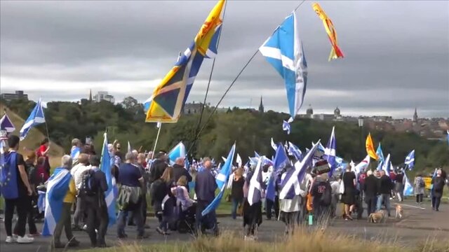 راهپیمایی هزاران اسکاتلندی‌ با درخواست رفراندوم جدید استقلال