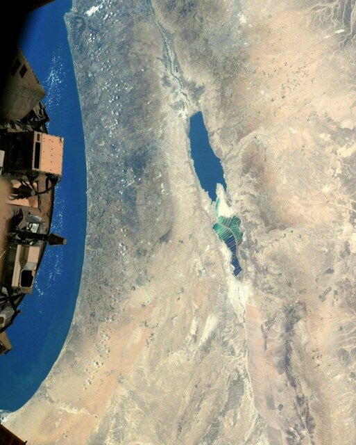 عکس فضانورد مقیم ایستگاه فضایی از "پست‌ترین نقطه زمین"