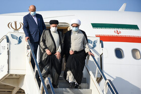 ورود و استقبال رئیس جمهور در فرودگاه بوشهر