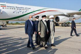 ورود و استقبال رئیس جمهور در فرودگاه بوشهر