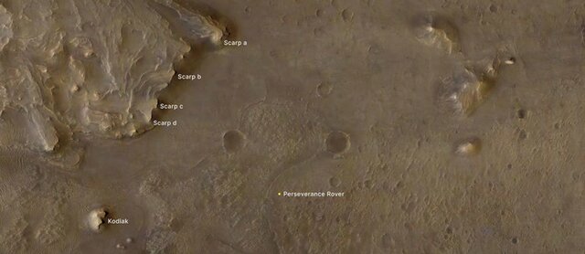 رد پای دریاچه باستانی مریخ در تصاویر مریخ‌نورد “استقامت”