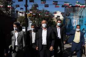 حضور علیرضا زاکانی شهردار تهران در مراسم افتتاح ایستگاه مترو شهید رضایی