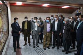 بازدید علیرضا زاکانی،شهردار تهران از ایستگاه مترو شهید رضایی در مراسم افتتاح ایستگاه مترو شهید رضایی