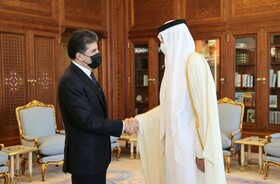 دیدار نیچروان بارزانی با امیر و دیگر مقامات قطر