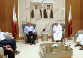 دیدار رئیس هیات قطری بازسازی غزه با السنوار