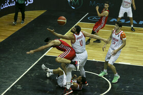 دیدار تیم‌های بسکتبال شهرداری گرگان و خانه بسکتبال خوزستان