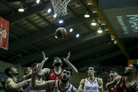 دیدار تیم‌های بسکتبال شهرداری گرگان و خانه بسکتبال خوزستان