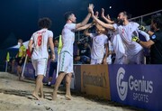پیروزی تیم ملی فوتبال ساحلی ایران مقابل بلاروس