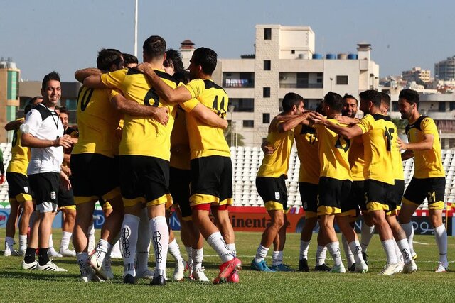 تمرین تیم ملی ایران در ورزشگاه محل بازی با لبنان