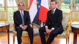رایزنی روسای جمهور مصر و فرانسه در حاشیه کنفرانس پاریس