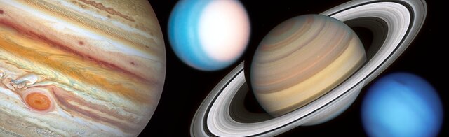 تصاویر هابل از ۴ سیاره غول‌پیکر منظومه شمسی