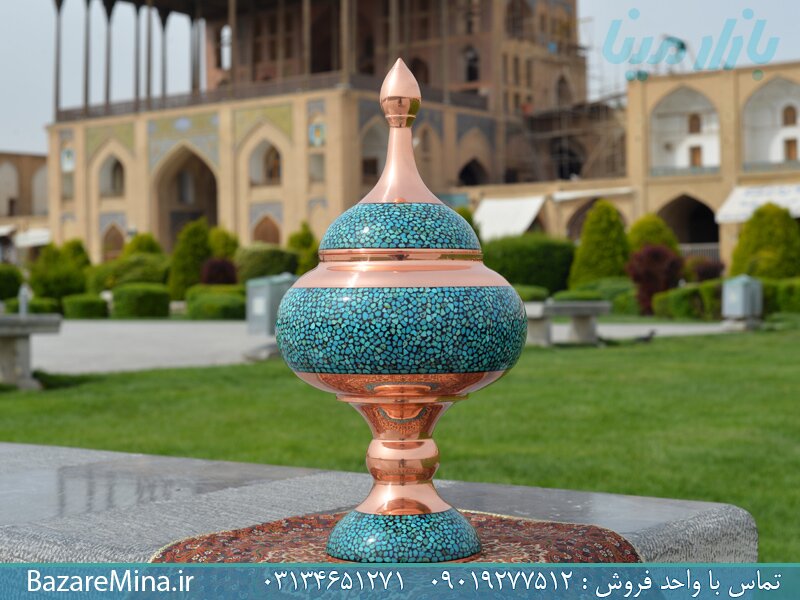 هدایای تبلیغاتی لاکچری فیروزه کوبی و ترمه از فروشگاه صنایع دستی بازار مینا