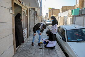 اجرای طرح واکسیناسیون خانه به خانه در مشهد ـ محله گلشهر