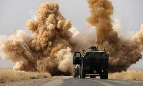 کاروان آمریکایی در عراق مجددا هدف انفجار قرار گرفت