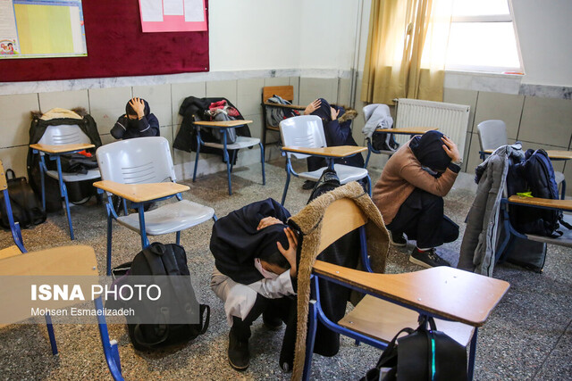 مانور سراسری ایمنی در برابر زلزله در مدارس مدارس خوزستان در برابر زلزله، ایمنی لازم را دارند