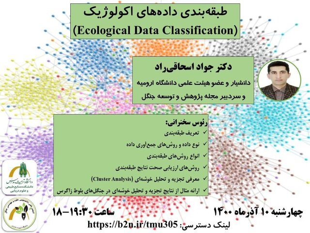 برگزاری نشست تخصصی «طبقه بندی داده های اکولوژیک»