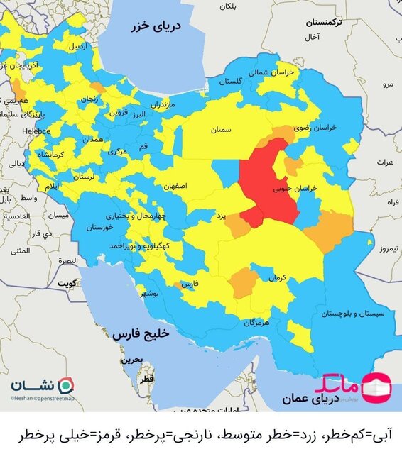 وضعیت تعطیلیهای ورزش ایران تا 19 آذر / اعمال محدودیت حداکثری در 9 شهر 2