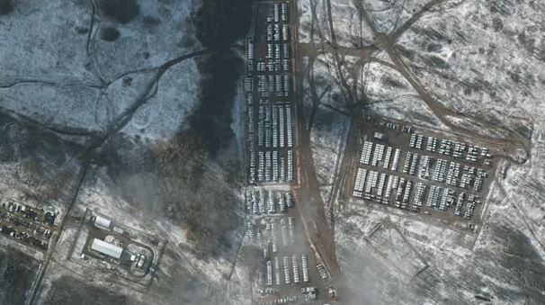 تصویر ماهوارهای نیروهای روسی در مرز اوکراین دیپلمات ارشد آمریکا به روسیه و اوکراین میرود