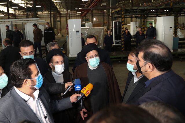 بازدید رئیس جمهور از کارخانه یخچالسازی بوژان لرستان