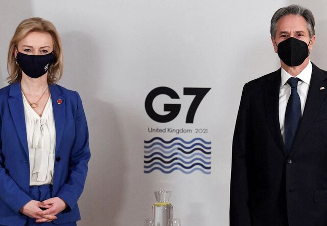 بلینکن و لیز تراس نشست گروه ۷ به دنبال "جبهه متحد" علیه "تهاجم" روسیه