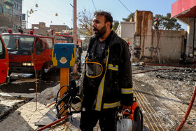 آتش‌سوزی در پاساژ اباصالح مهدی (ع) - کرمان