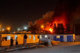 آتش سوزی کارخانه تولید رنگ در قم